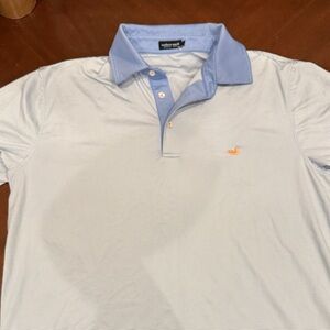 Southern Tide Sky Blue Polo with Orange Logo